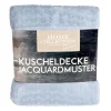 Home Collection Kuscheldecke Jacquardmuster 150X200Cm Pastellblau Hot