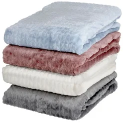 Home Collection Kuscheldecke Jacquardmuster 150X200Cm Pastellblau Hot