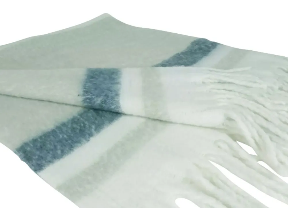 Home Collection Kuscheldecke Mit Fransen 130X150Cm Graugrun Outlet