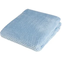Home Collection Kuscheldecke Mit Waffelmuster 150X200Cm Hellblau Best