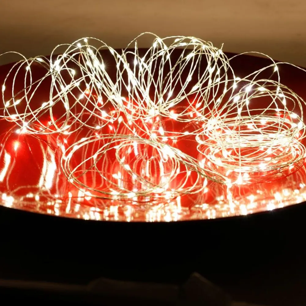 New Home Led-Drahtlichterkette Mit Timer 41,9M 400 Micro-Leds Warmweis Discount