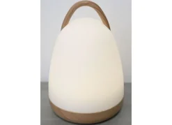 New Home Led-Lampe Mit Griff Und Boden In Holzoptik Outdoor/Indoor 18,5Cm Warmweis Outlet