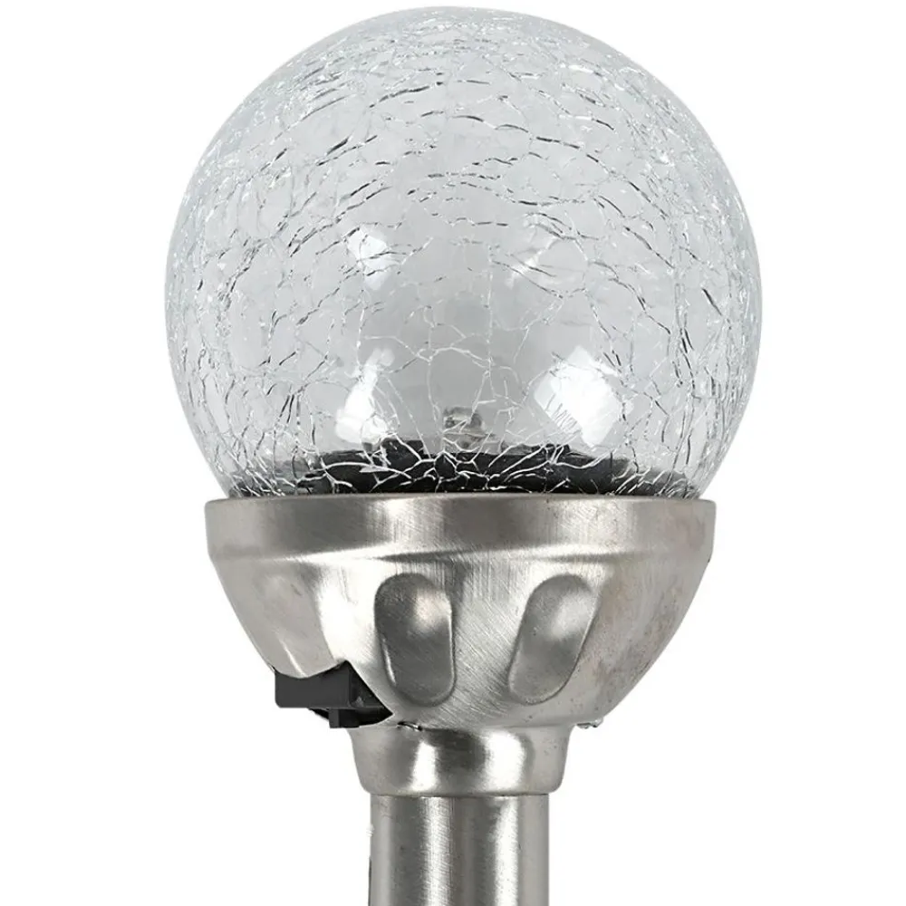 TP Led-Solar-Gartenleuchte Mit Crackle-Glaskugel Und Farbwechsler Best