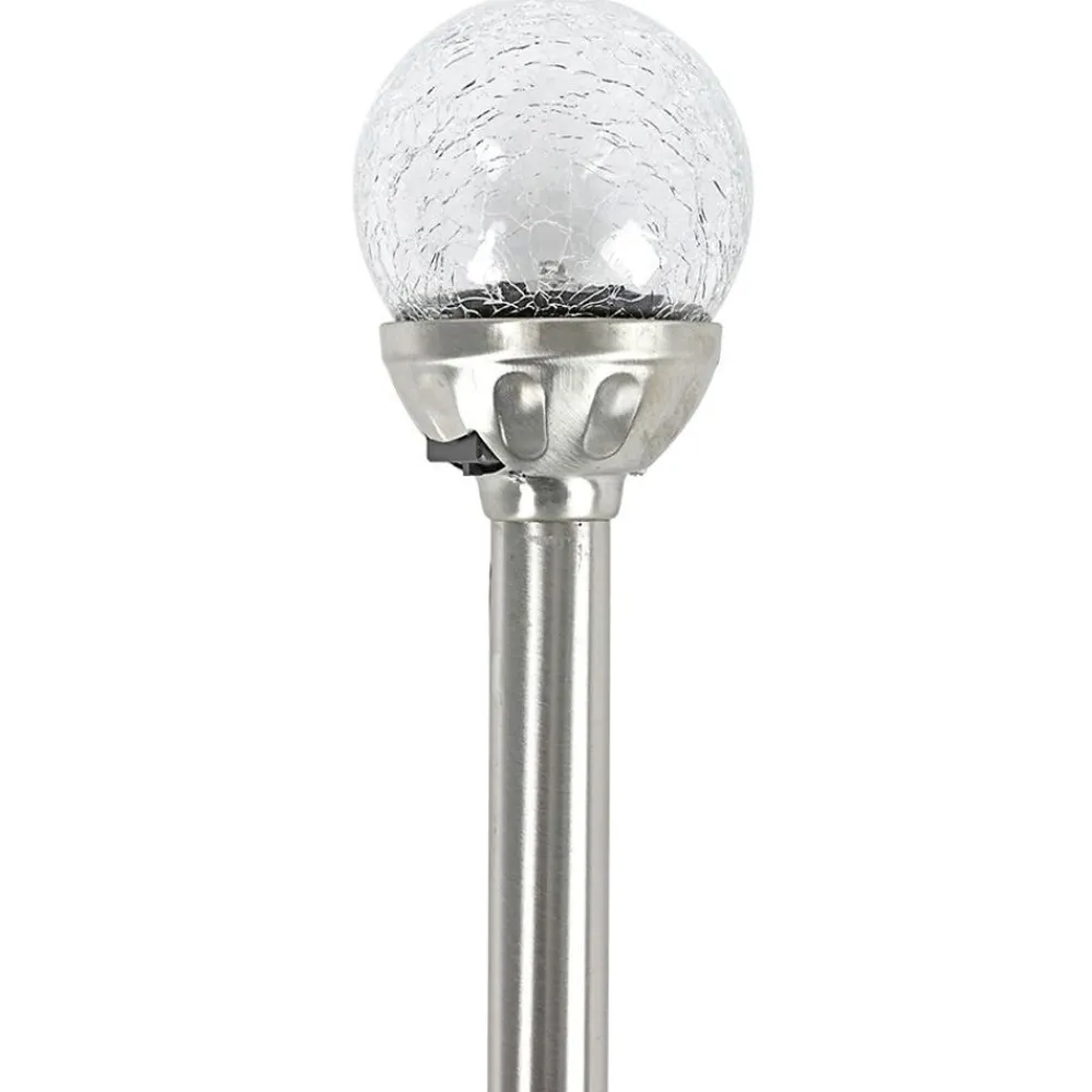 TP Led Solar-Gartenleuchte Mit Crackle-Glaskugel Kaltweis Online
