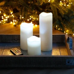 New Home Led-Wachskerzen Mit Farbwechsler 3Er-Set New