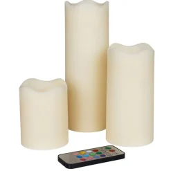 New Home Led-Wachskerzen Mit Farbwechsler 3Er-Set New