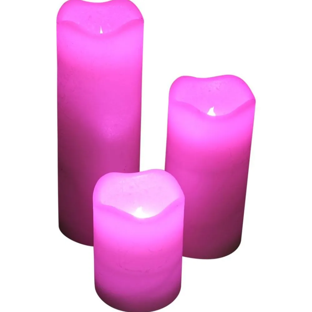 New Home Led-Wachskerzen Mit Farbwechsler 3Er-Set New
