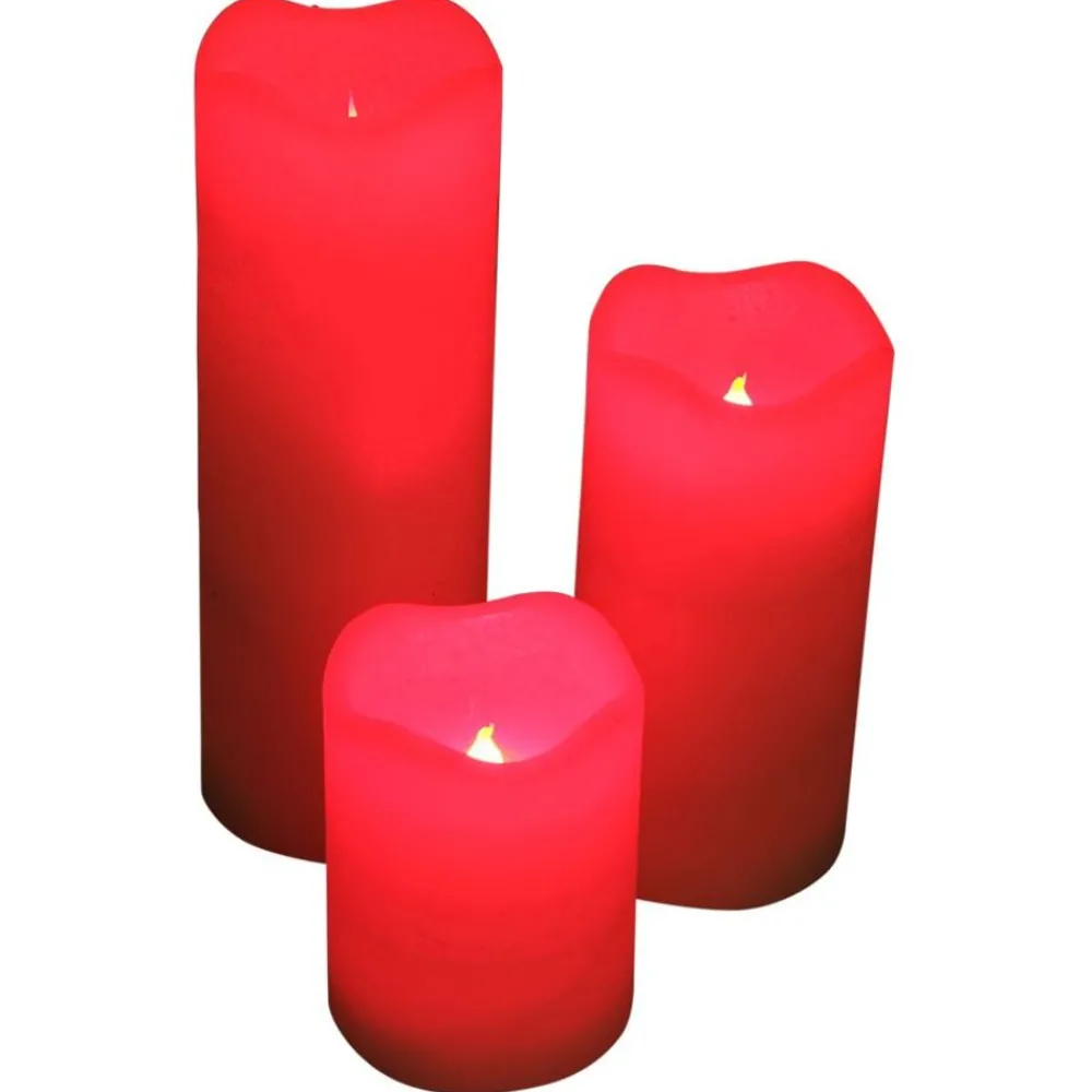 New Home Led-Wachskerzen Mit Farbwechsler 3Er-Set New