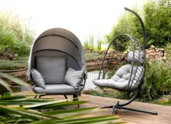 Sunny Moments Lounge-Hängesessel Faltbar Anthrazit Online