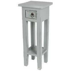 TP Mahagoni-Beistelltisch 25X66X24,5Cm Grau New