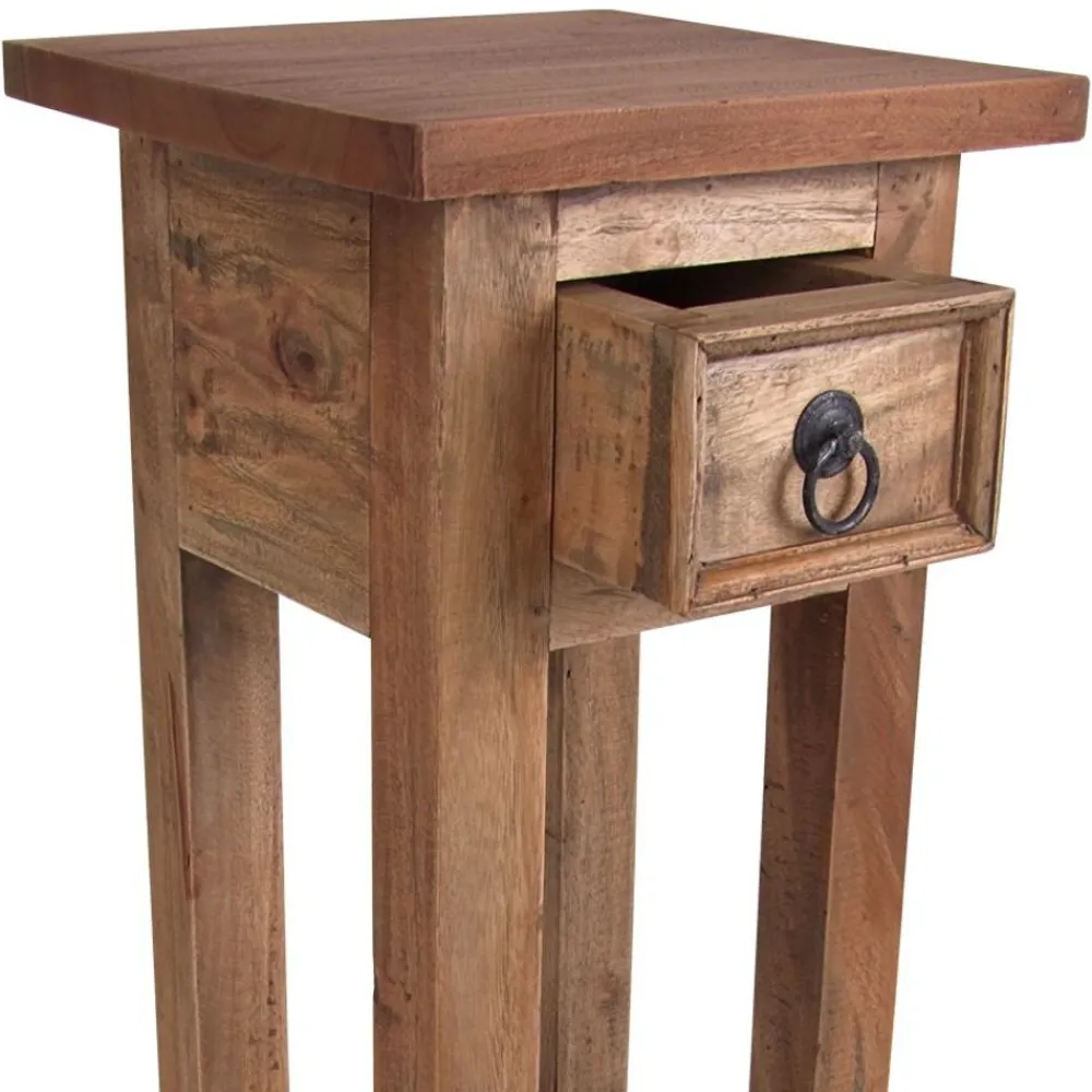 TP Mahagoni-Beistelltisch 25X66X25Cm Natur Hot