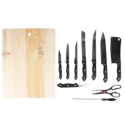 Pseudohersteller Messer-Set Mit Schneidebrett 11-Teilig Outlet