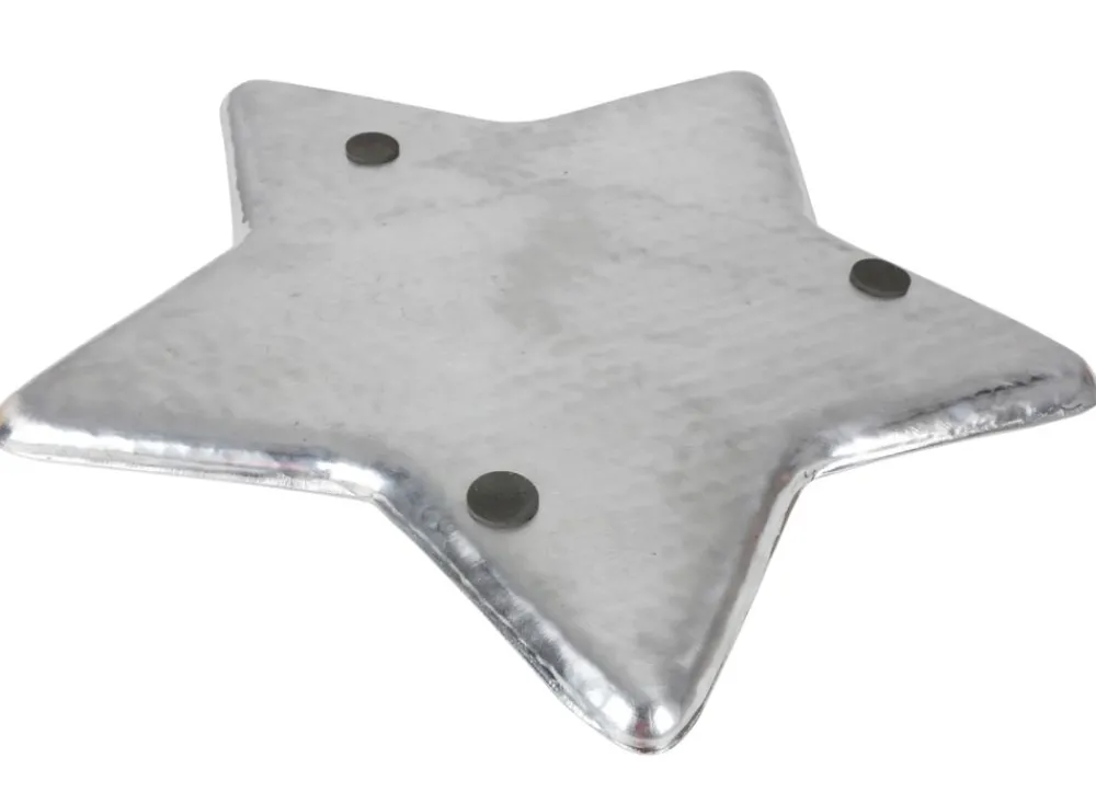 TP Metall-Dekotablett Stern 36Cm Silber Clearance