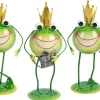 TP Metallfrosch Stehend Mit Gartenwerkzeug 28,5Cm Best
