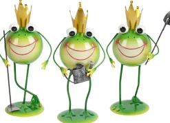 TP Metallfrosch Stehend Mit Gartenwerkzeug 28,5Cm Best