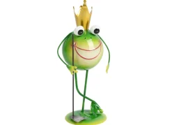 TP Metallfrosch Stehend Mit Gartenwerkzeug 28,5Cm Best