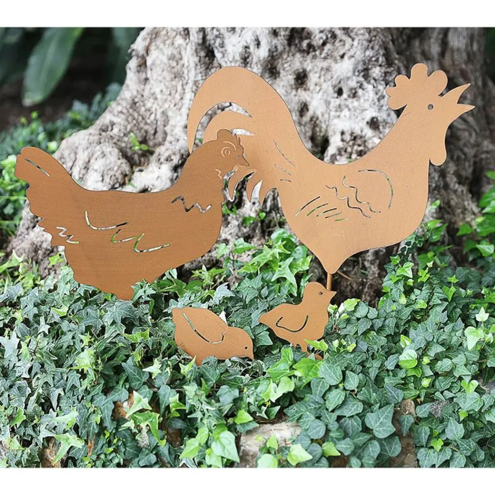 TP Metall-Gartenstecker Huhn 36,5X47Cm Rostbraun Outlet