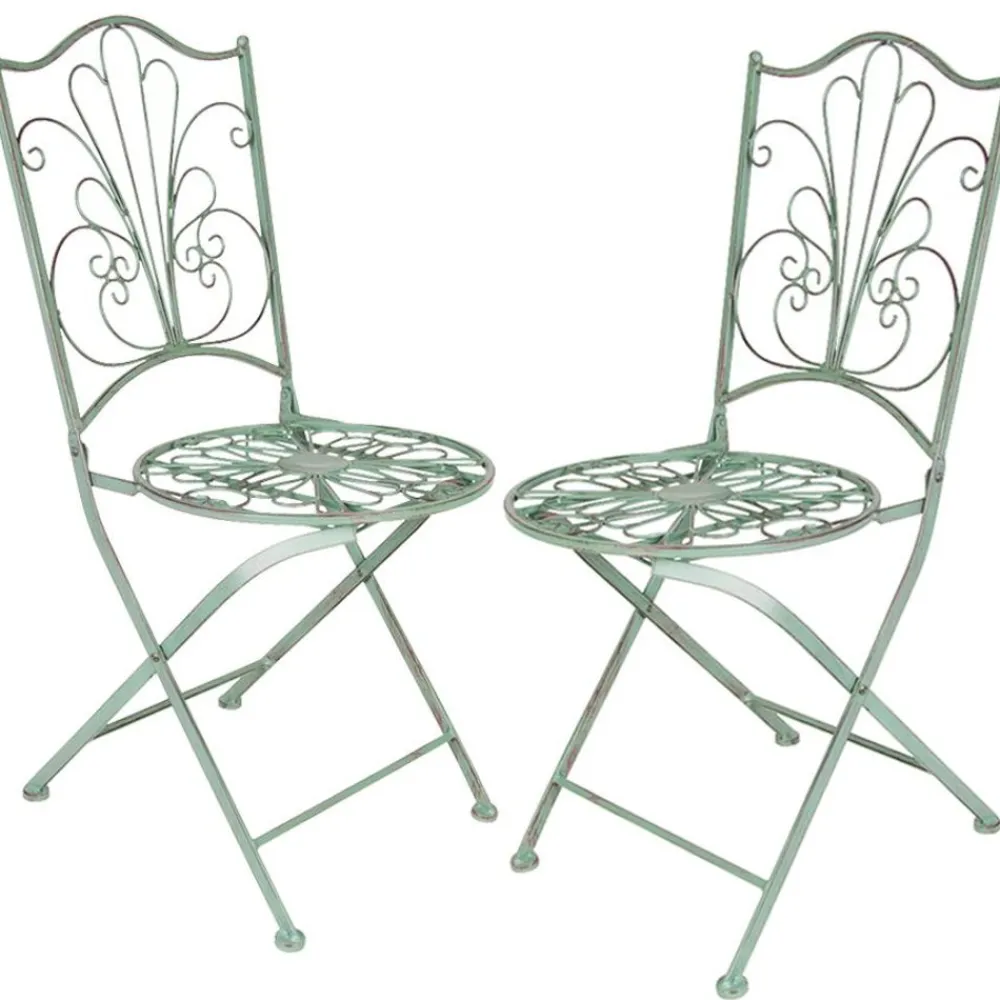 TP Metall-Klappstuhle Antik-Grun 2Er-Set Clearance