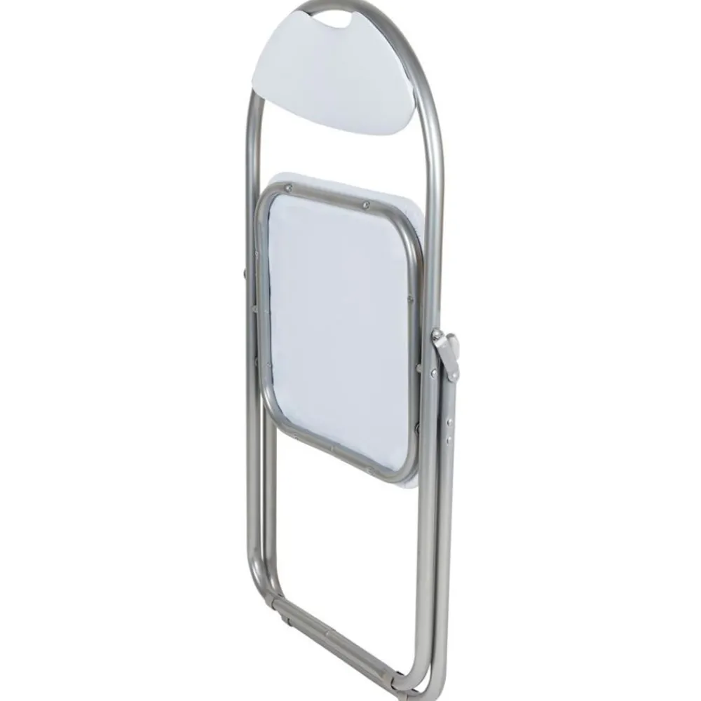 TP Metall-Klappstuhl Mit Kunststoffpolster Silber/Weis Best