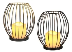 New Home Metall-Laterne Mit Led-Kerze 18,5Cm New