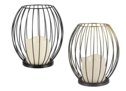 New Home Metall-Laterne Mit Led-Kerze 18,5Cm New