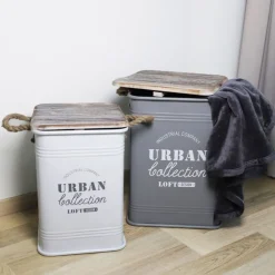 TP Metall-Sitztonnen Urban Collection 3-Teilig Weis Outlet