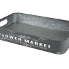 TP Metalltablett Flower Market Gr. L 49,5X29X8Cm Anthrazit