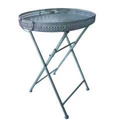 TP Metall-Tablett-Klapptisch Antik-Grun Best