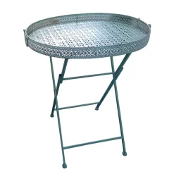 TP Metall-Tablett-Klapptisch Antik-Grun Best