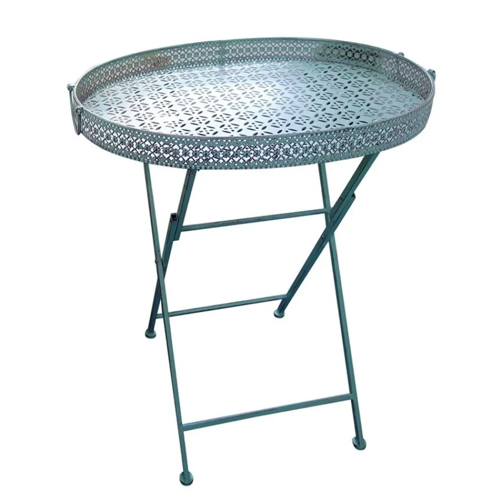 TP Metall-Tablett-Klapptisch Antik-Grun Best