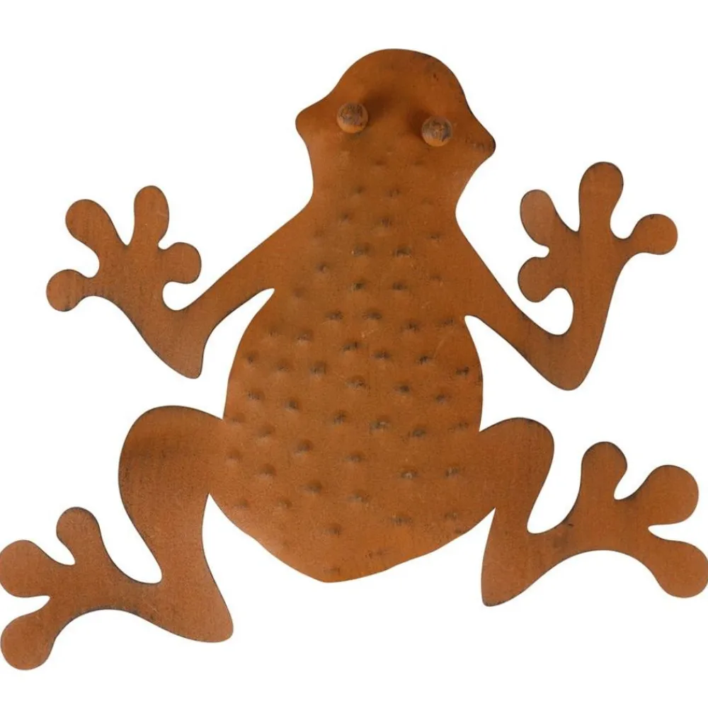 TP Metall-Wanddeko Frosch Rusty 32X30Cm Rostbraun