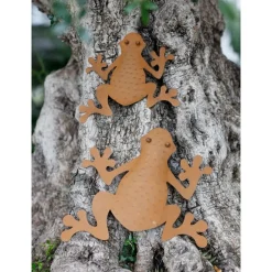 TP Metall-Wanddeko Frosch Rusty 23,5X23Cm Rostbraun Clearance