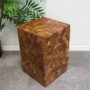 TP Mosaik-Hocker Aus Massivem Teakholz Best