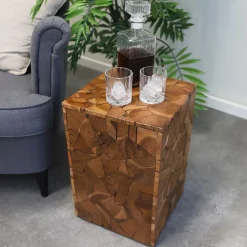 TP Mosaik-Hocker Aus Massivem Teakholz Best