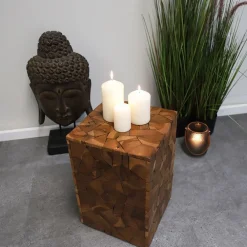 TP Mosaik-Hocker Aus Massivem Teakholz Best
