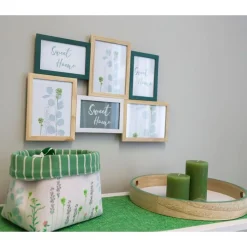 New Home Multishot-Fotorahmen Blumenprint Aus Holz Hot
