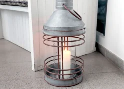 TP Outdoor-Laternen-Set Aus Zink Mit Glaseinsatz 2-Teilig Sale