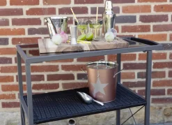 Sunny Moments Outdoor-Servierwagen Mit 3 Etagen Und 2 Rollen Anthrazit Best