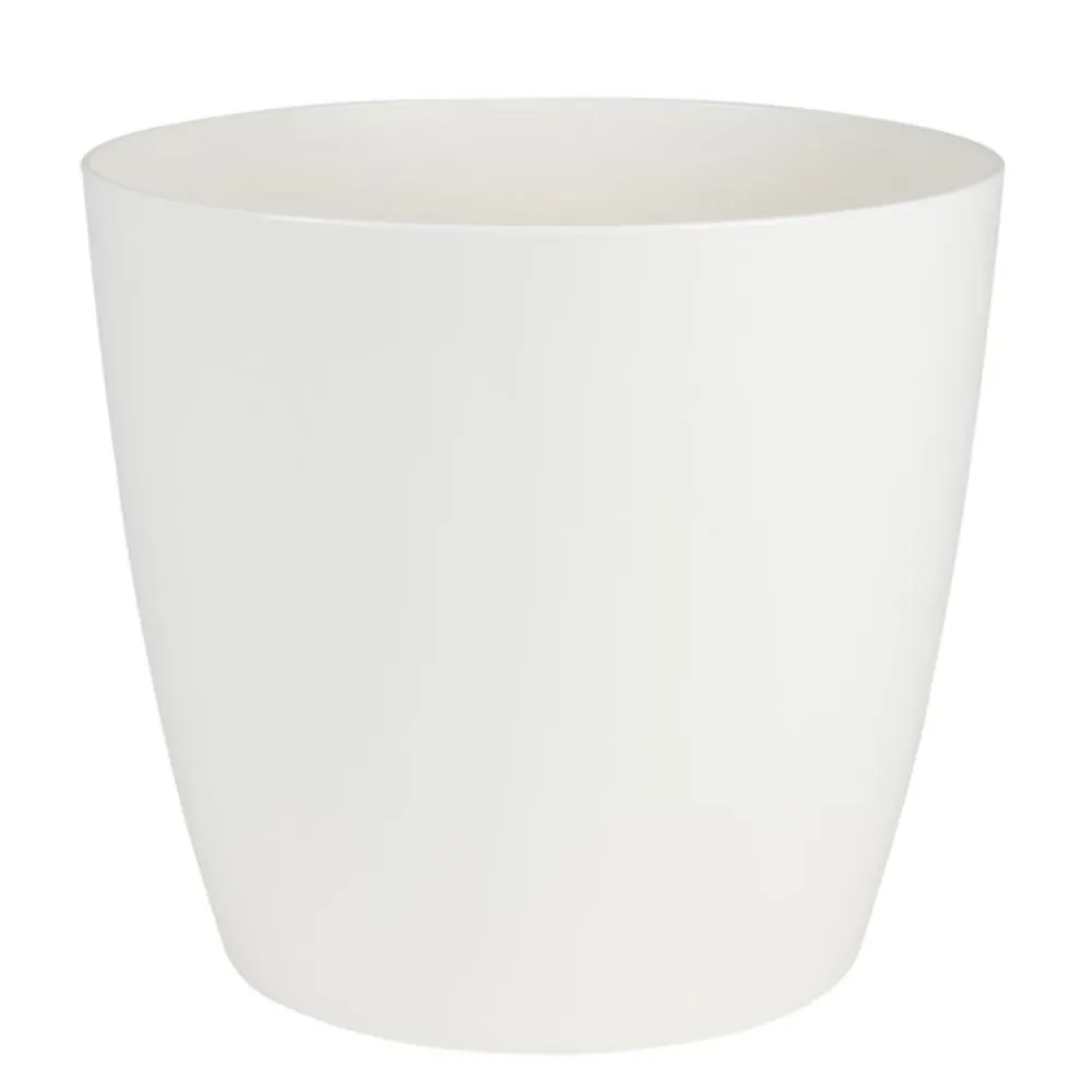 Pseudohersteller Pflanztopf Ella Mit Rollen 34,5X31Cm Cremeweis/Matt