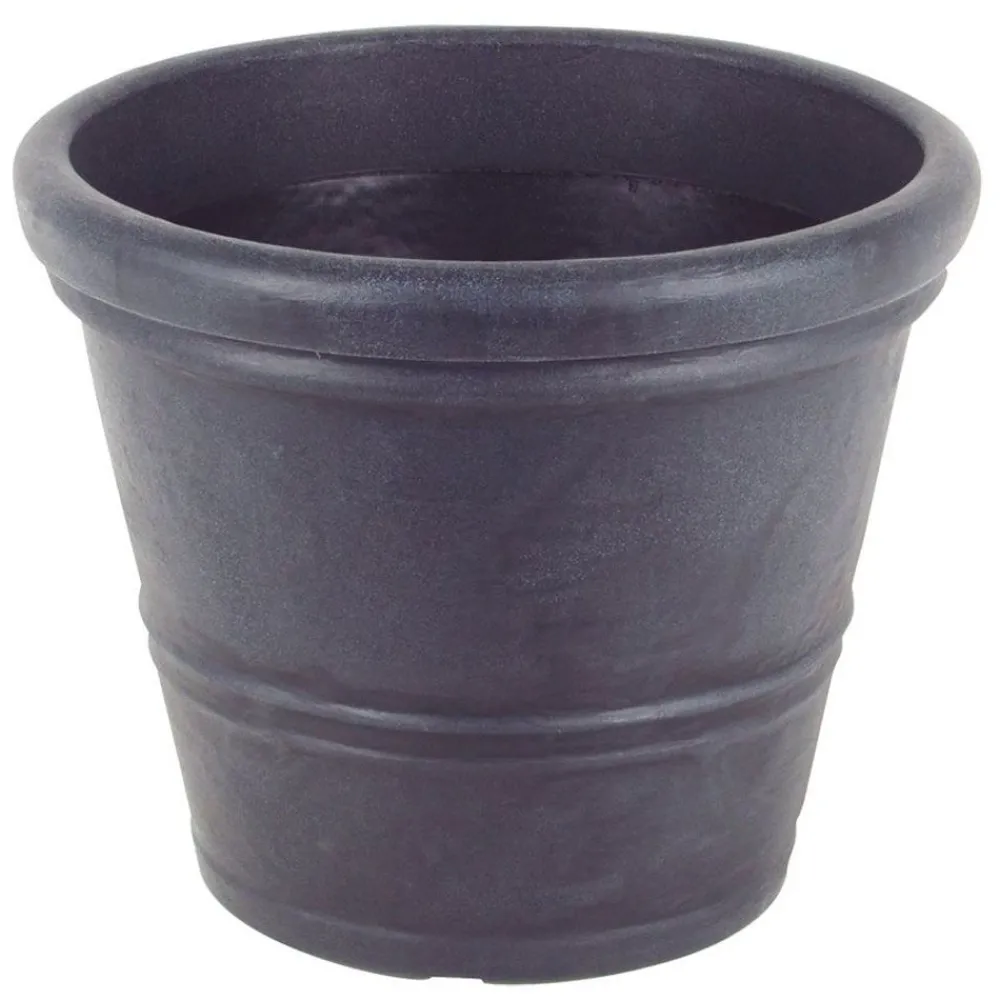 Pseudohersteller Pflanztopf Siena Rillen 52X43Cm Anthrazit Best