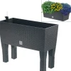 Prosperplast Polyrattan-Blumenbank Mit Bewasserung 80X32Cm Anthrazit Sale