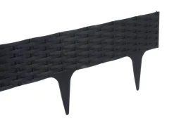 Prosperplast Rasenkante Ibra Border Rattanoptik 3,9M Anthrazit Hot