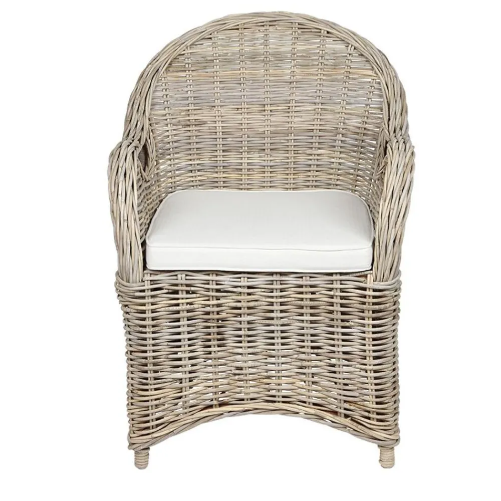 TP Rattansessel Athena Mit Sitzkissen 4Er-Set Natural-Grey Discount