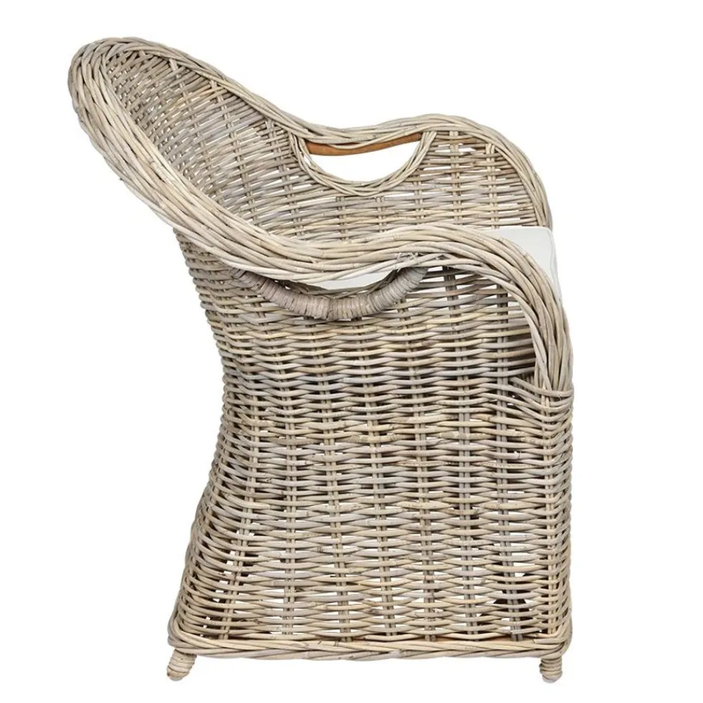 TP Rattansessel Athena Mit Sitzkissen 4Er-Set Natural-Grey Discount