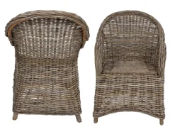 TP Rattansessel Athena Mit Sitzkissen 4Er-Set Natural-Grey Discount