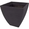 Jelenia Plast Rillentopf Quadratisch 39X39X42Cm Anthrazit