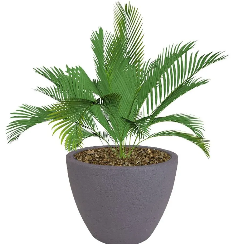 Jelenia Plast Runder Pflanztopf Stone 48X37,5Cm Grau