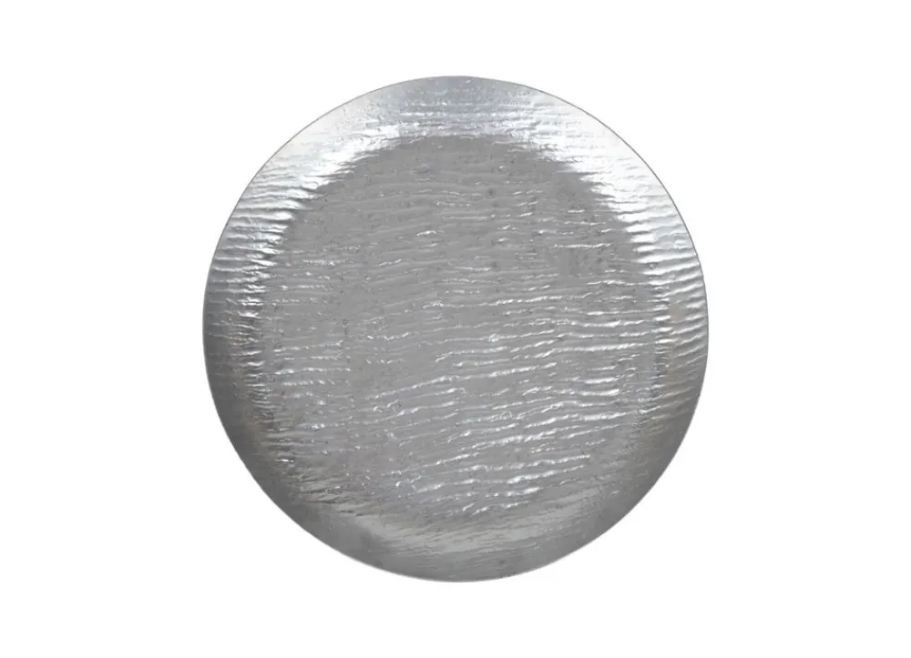 TP Rundes Metall-Dekotablett 37Cm Silber Clearance