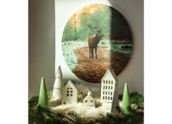 Seasons & Style Rundes Wandbild Aus Mdf 58Cm Hirsch Im Wald Outlet