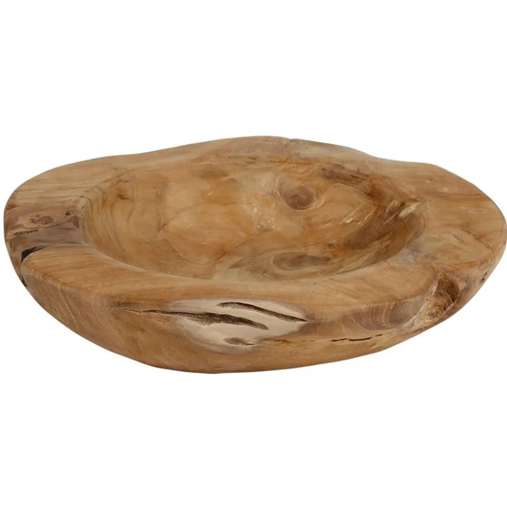 Pseudohersteller Rustikale Teakholzschale 27-30Cm